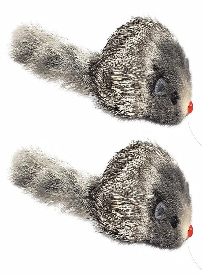 Larkmo Realistic Mouse Prank Toy, Includes 2 Mice for Twice The Fun, Makes A Great Fake Rat Gag Prank for Home, Office and More - Image 1